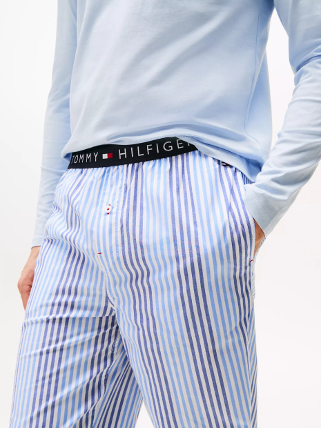 Мужская пижама Tommy Hilfiger лонгслив и штаны 1159847599 (Голубой XL)