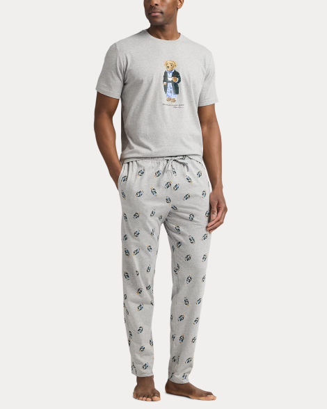 Мужская пижама Polo Ralph Lauren с принтом 1159847887 (Серый M)