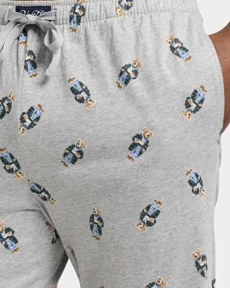 Мужская пижама Polo Ralph Lauren с принтом 1159847887 (Серый M)