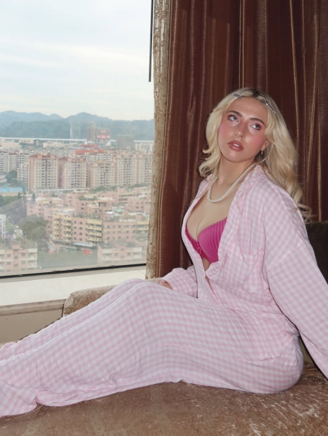 Домашняя женская пижама Victoria's Secret рубашка и штаны 1159849164 (Розовый S)