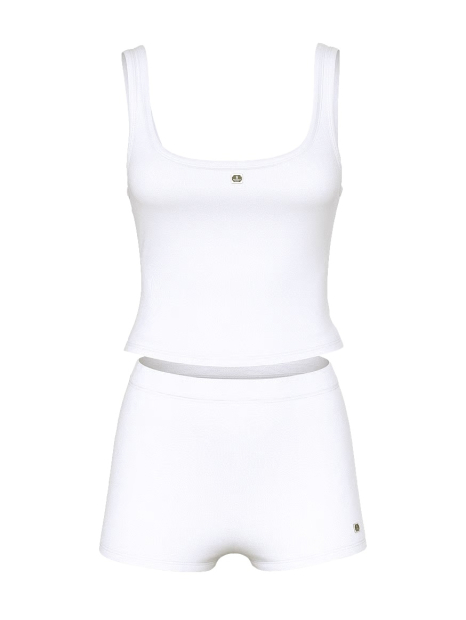 Домашний комплект Victoria’s Secret майка и шорты 1159849258 (Белый M)