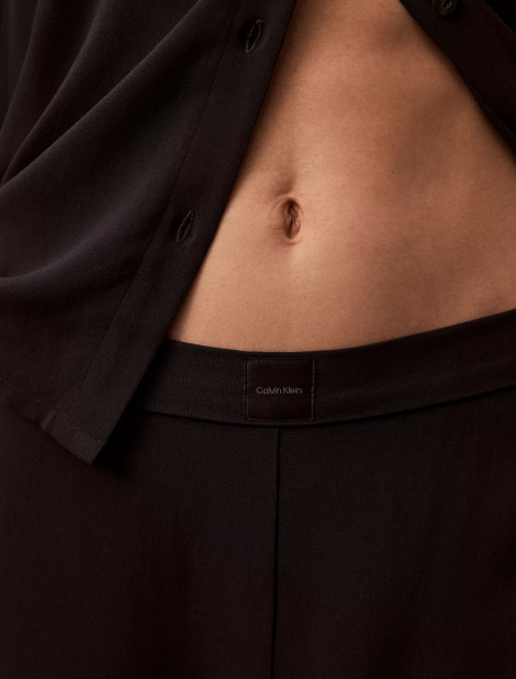 Женская пижама Calvin Klein рубашка и шорты 1159850222 (Черный XS)