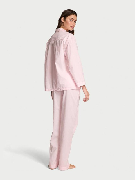 Женская хлопковая пижама Victoria's Secret рубашка и штаны 1159851077 (Розовый XS)
