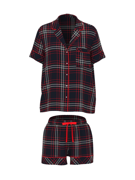 Домашний пижамный комплект Victoria’s Secret рубашка и шорты 1159853152 (Черный XS)