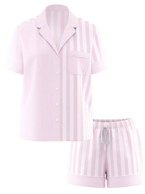 Домашній комплект піжами Victoria's Secret сорочка та шорти 1159853522 (Рожевий M)