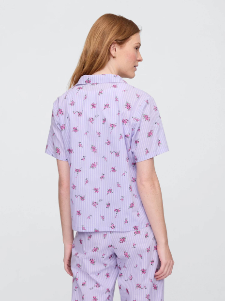 Жіноча піжама з принтом Gap сорочка і штани 1159854775 (Бузковий XL)