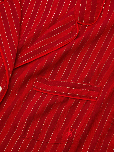 Женская фланелевая пижама Victoria's Secret рубашка и штаны 1159855492 (Красный M)