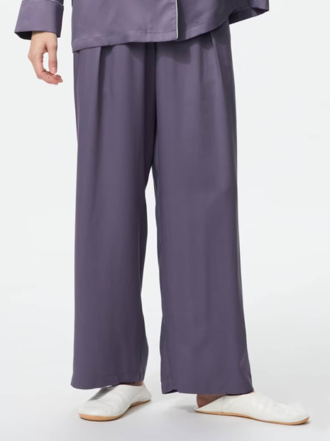 Сатинова піжама Uniqlo комплект сорочка та штани 1159855888 (Бэзовий XXL)