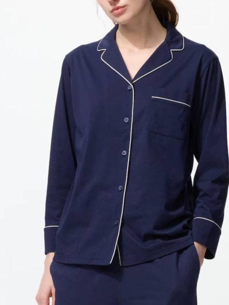 Піжама Uniqlo комплект сорочка та штани 1159855889 (Синій XXL)