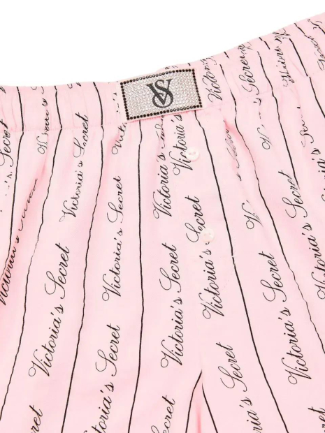 Жіноча піжама Victoria's Secret лонгслів та шорти 1159855942 (Рожевий XS)