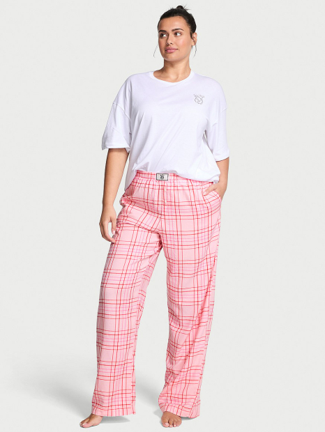 Пижама Victoria's Secret футболка и штаны 1159857203 (Белый/Розовый M)