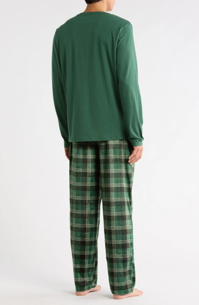 Мужская пижама COLUMBIA лонгслив и штаны 1159857681 (Зеленый L)