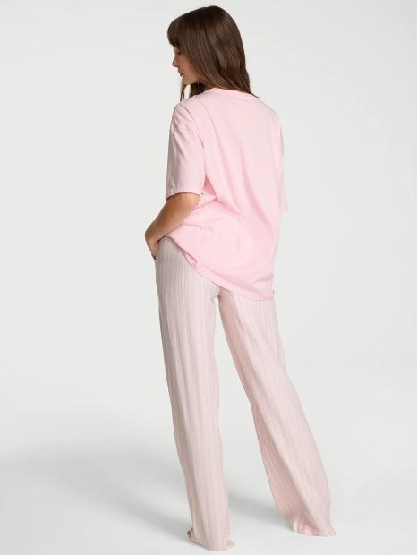 Женская пижама Victoria's Secret футболка и штаны 1159857876 (Розовый XL)
