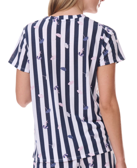 Жіноча піжама Tommy Hilfiger футболка та шорти 1159859098 (Синій/Білий S)