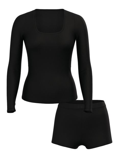 Жіноча піжама Victoria's Secret кофта та шорти 1159859376 (Чорний S)