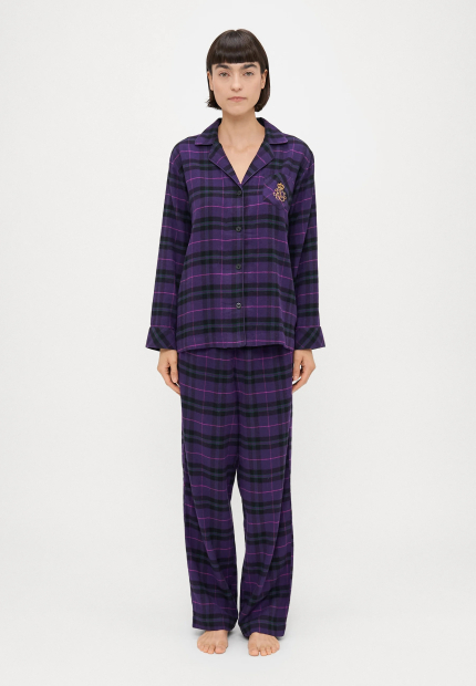 Женская фланелевая пижама Ralph Lauren рубашка и брюки 1159859920 (Фиолетовый L)