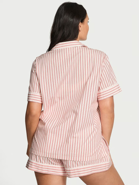 Домашний пижамный комплект Victoria’s Secret рубашка и шорты 1159859966 (Белый/Красный S)