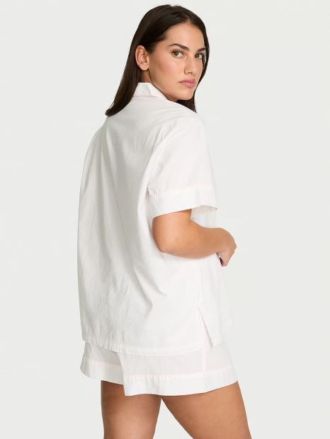 Домашний пижамный комплект Victoria’s Secret рубашка и шорты 1159859969 (Белый XL)