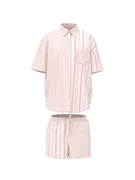 Женская пижама Victoria’s Secret рубашка и шорты 1159860090 (Розовый M)