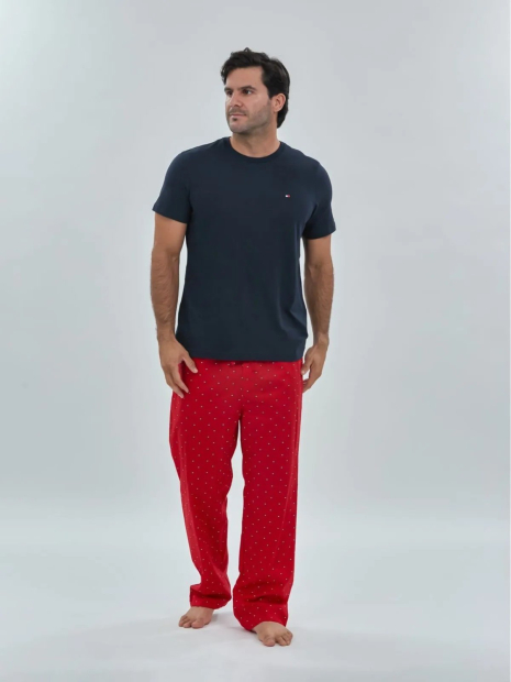 Мужская пижама Tommy Hilfiger футболка и штаны 1159861033 (Синий/Красный L)