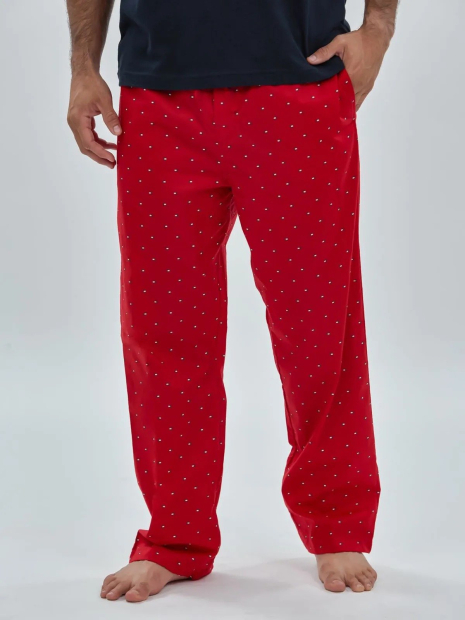 Мужская пижама Tommy Hilfiger футболка и штаны 1159861033 (Синий/Красный L)