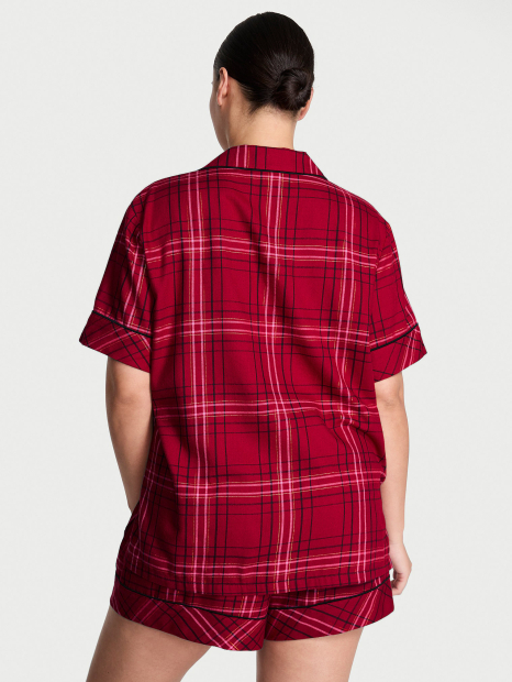 Женская пижама Victoria’s Secret рубашка и шорты 1159861373 (Бордовый XS)