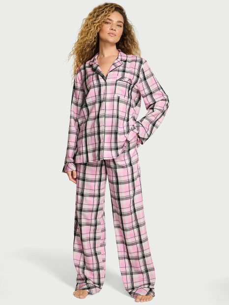 Женская пижама Victoria's Secret рубашка и штаны 1159861982 (Розовый XL)