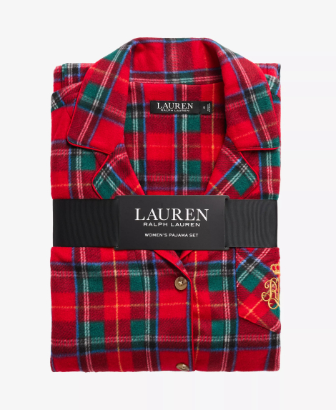 Флисовая пижама Ralph Lauren рубашка и брюки 1159863190 (Красный M)