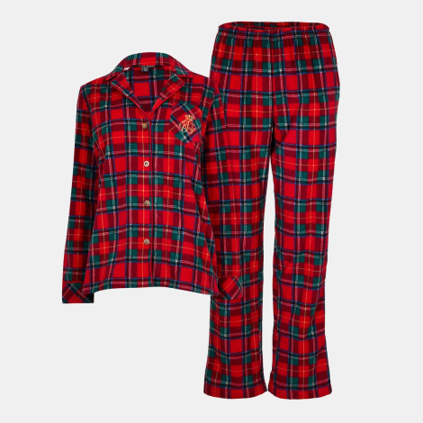 Флисовая пижама Ralph Lauren рубашка и брюки 1159863190 (Красный M)
