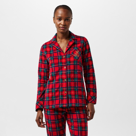 Флисовая пижама Ralph Lauren рубашка и брюки 1159863190 (Красный M)
