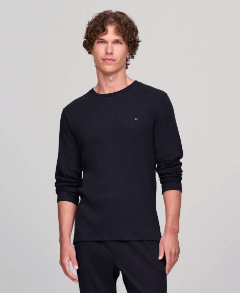 Чоловіча піжама Tommy Hilfiger лонгслів та джогери 1159864190 (Синій XL)