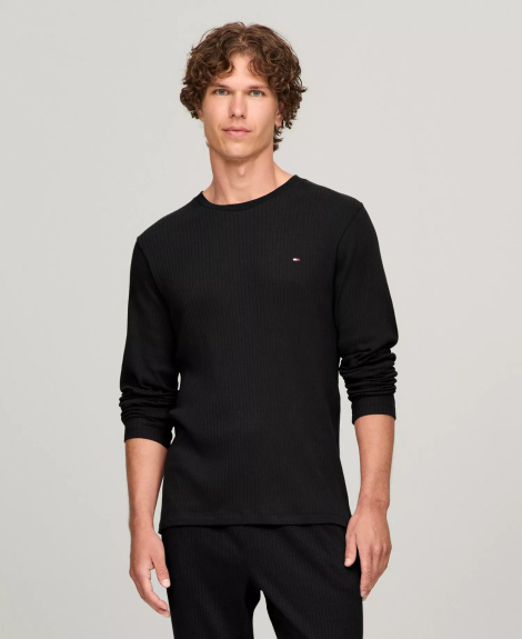 Чоловіча піжама Tommy Hilfiger лонгслів та джогери 1159864193 (Чорний XL)
