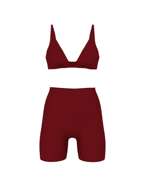 Домашний комплект Victoria’s Secret бюст и шорты 1159930452 (Бордовый M)