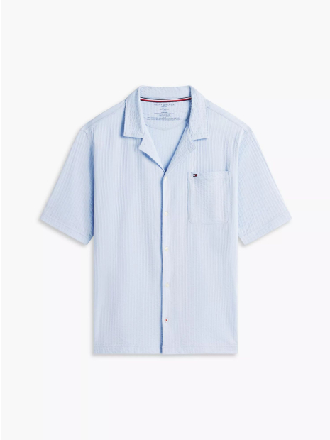 Мужская пижама Tommy Hilfiger рубашка с коротким рукавом и шорты 1161125827 (Голубой L)