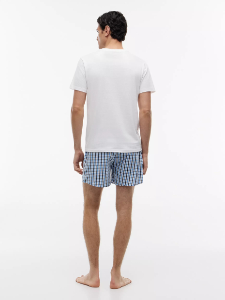 Мужская пижама Tommy Hilfiger футболка и шорты 1161117980 (Белый/Голубой M)