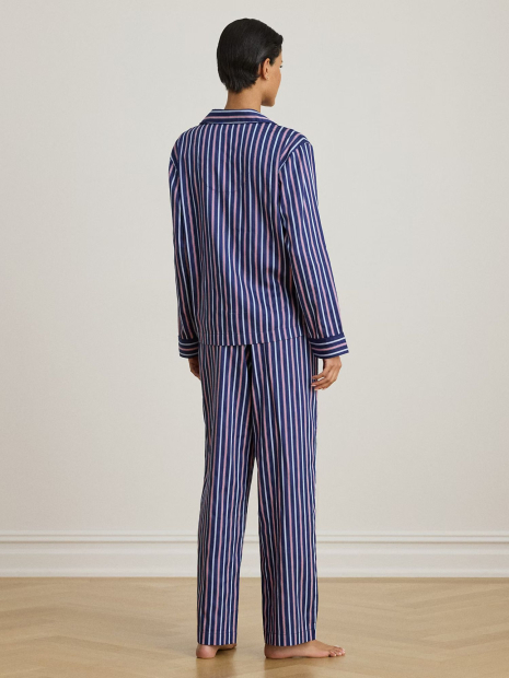 Женская пижама Ralph Lauren рубашка и штаны в полоску 1161241235 (Синий XL)