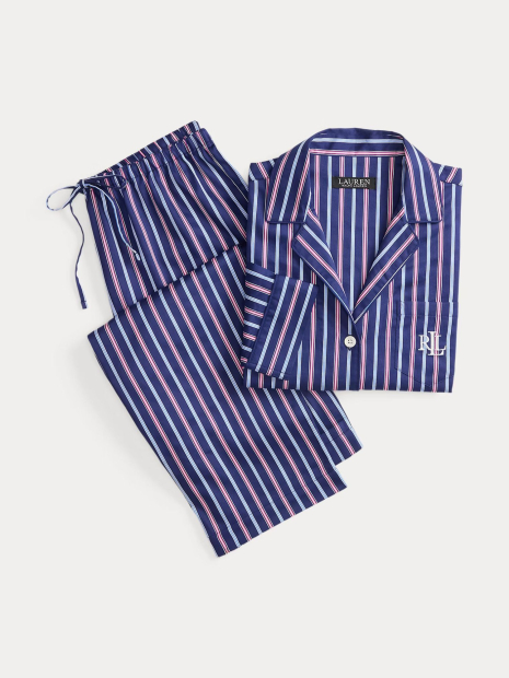 Женская пижама Ralph Lauren рубашка и штаны в полоску 1161241235 (Синий XL)