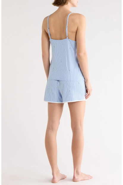 Женская пижама Tommy Hilfiger комплект для сна майка и шорты 1161436336 (Голубой XL)