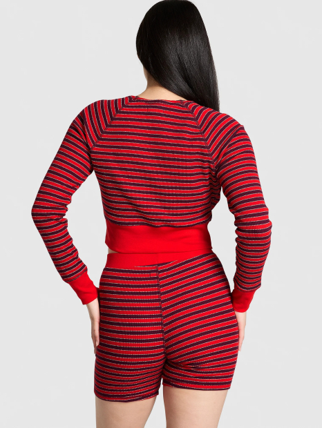 Домашний комплект Victoria’s Secret Pink кофта и шорты 1161489934 (Красный L)