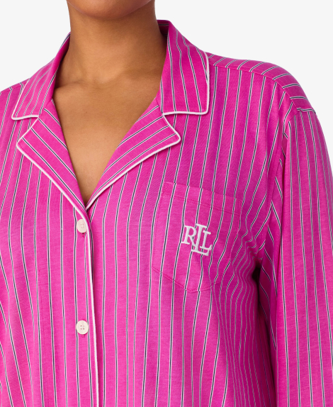 Жіноча піжама Ralph Lauren сорочка та штани 1162618501 (Рожевий L)