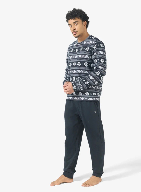 Мужская пижама Emporio Armani свитшот и джоггеры 1162909209 (Синий XL)