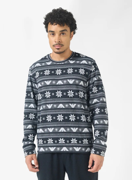Мужская пижама Emporio Armani свитшот и джоггеры 1162909209 (Синий XL)