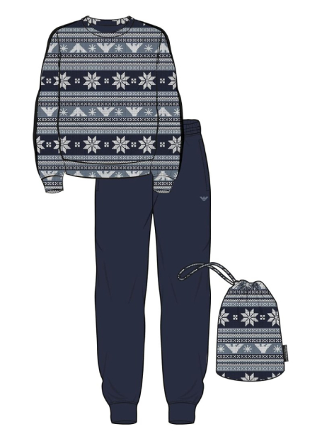 Мужская пижама Emporio Armani свитшот и джоггеры 1162909209 (Синий XL)