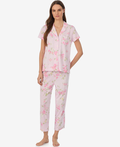 Женская пижама Ralph Lauren рубашка и штаны 1163228859 (Розовый S)