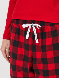 Жіноча піжама Calvin Klein лонгслів, штани та шорти 1159837403 (Червоний S)