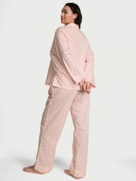 Женская хлопковая пижама Victoria's Secret рубашка и штаны 1159839566 (Розовый XL)
