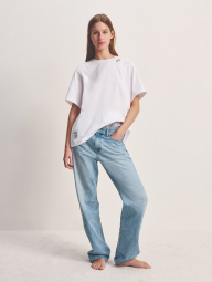 Жіноча піжама Uniqlo комплект сорочка та шорти 1159841603 (Синій XL)