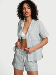 Домашний комплект пижамы Victoria’s Secret рубашка и шорты 1159842979 (Серый XL)
