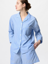 Женская пижама Uniqlo комплект рубашка и шорты 1159842994 (Голубой XL)