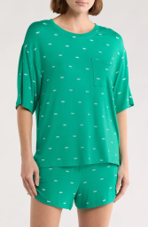 Женская пижама DKNY футболка и шорты 1159845604 (Зеленый S)
